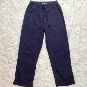 Fresh Produce Wide Leg Crop Ankle Cotton Navy Marine Comfy Summer USA made Small